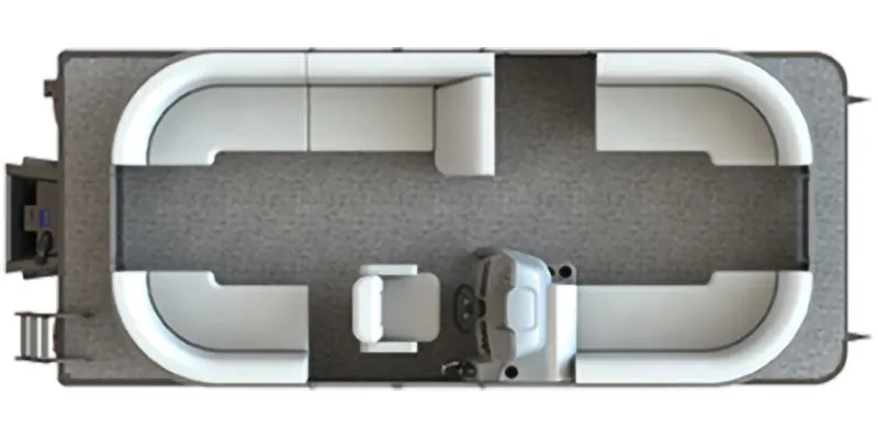 Slide: The Image of 2024 SunChaser Vista 20 LR pontoon boat interior layout, top view. - 1