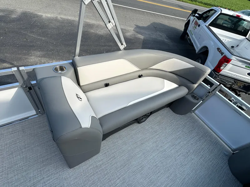 Slide: The Image of 2025 Tahoe Pontoon 2385 Sport 85 Quad Lounger, Tri Toon, Sport Performance seating area. - 13