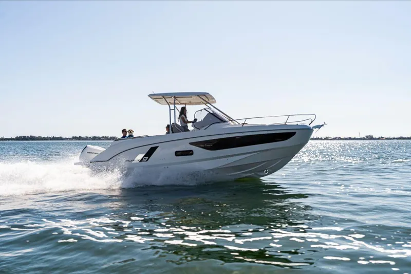 The Image of 2025 Beneteau Flyer 9 SUNdeck cruising on open water. - 0