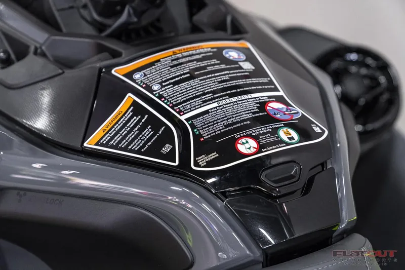 Slide: The Image of 2024 Sea-Doo EXPLORER PRO 170 TECH PACKAGE dashboard with safety instructions. - 14