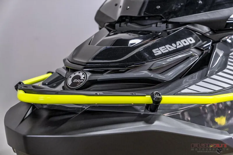Slide: The Image of 2024 Sea-Doo EXPLORER PRO 170 TECH PACKAGE front view, close-up of sleek design and branding. - 19
