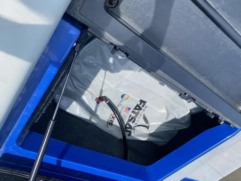 Slide: The Image of 2022 Axis T220 boat storage compartment with FatSac ballast bag. - 9