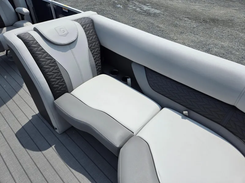 Slide: The Image of Luxurious seating on the 2025 Godfrey Monaco 235 SB pontoon boat. - 10