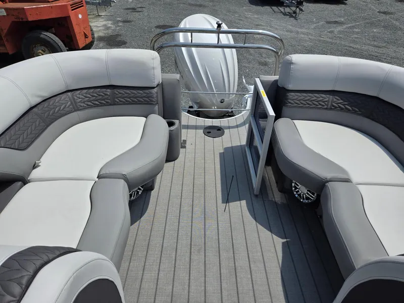 Slide: The Image of 2025 Godfrey Monaco 235 SB pontoon boat with luxurious seating. - 20