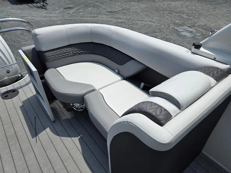 Slide: The Image of Luxurious seating on the 2025 Godfrey Monaco 235 SB pontoon boat. - 21