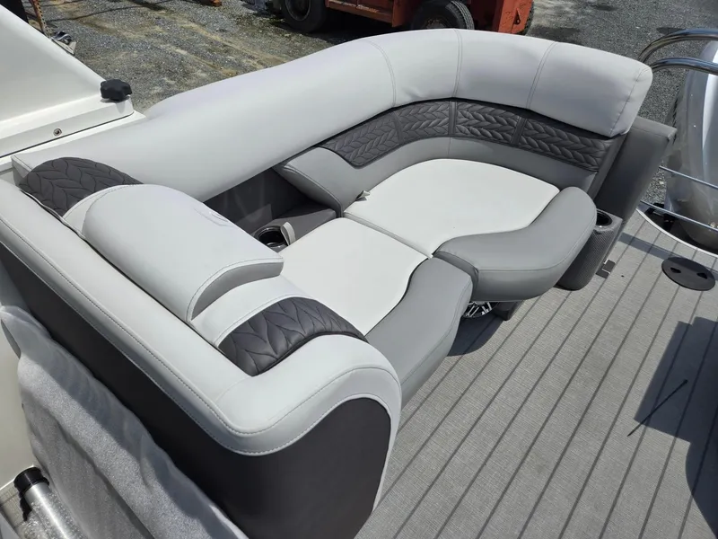 Slide: The Image of 2025 Godfrey Monaco 235 SB boat with luxurious seating. - 22