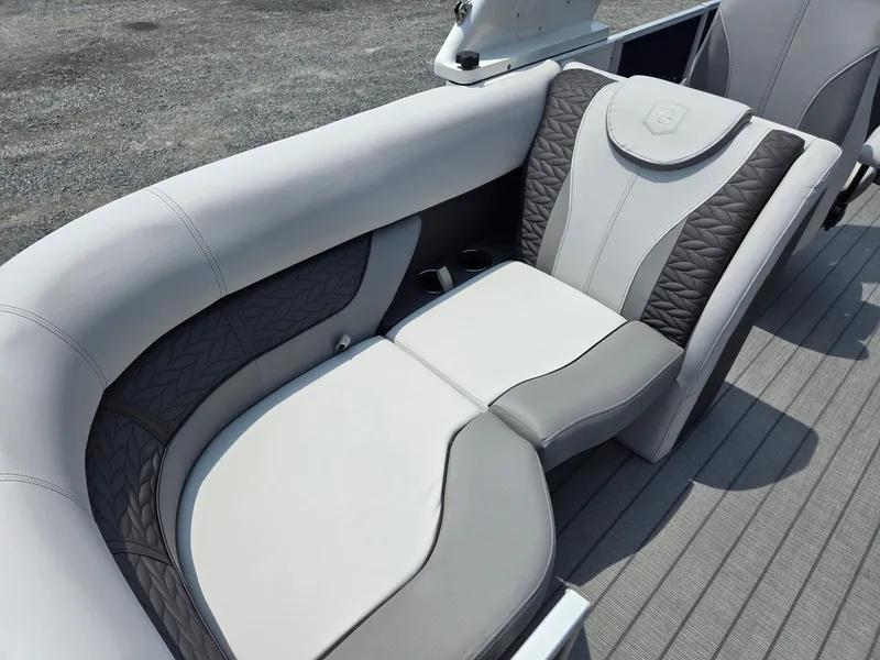 Slide: The Image of Luxurious seating on the 2025 Godfrey Monaco 235 SB pontoon boat. - 27
