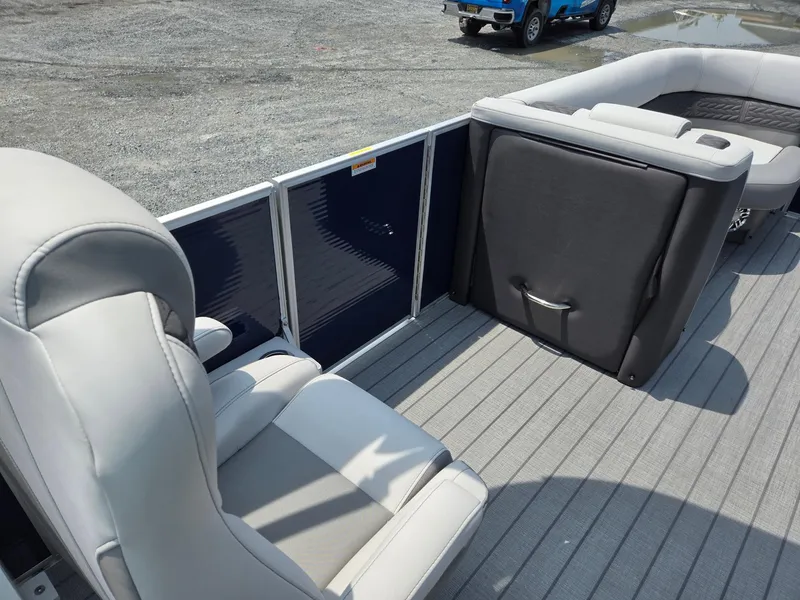 Slide: The Image of 2025 Godfrey Monaco 235 SB interior with luxurious seating and modern design. - 30