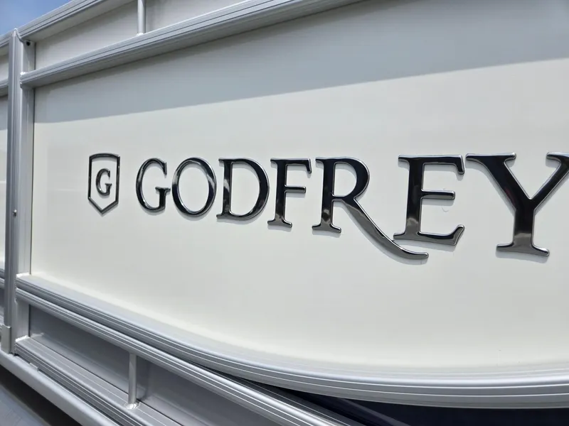 Slide: The Image of 2025 Godfrey Monaco 235 SB boat logo close-up - 36