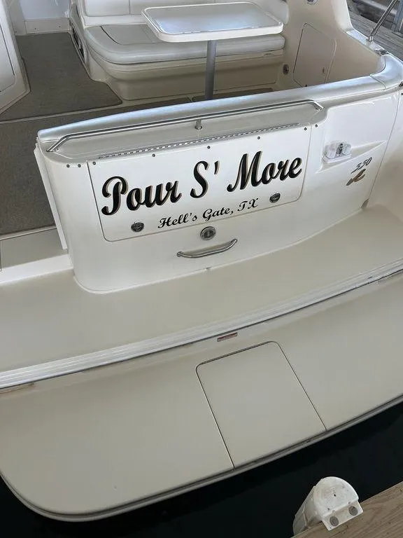 Slide: The Image of 1997 Sea Ray 330 Sundancer boat with Pour S' More name at Hell's Gate, TX. - 8