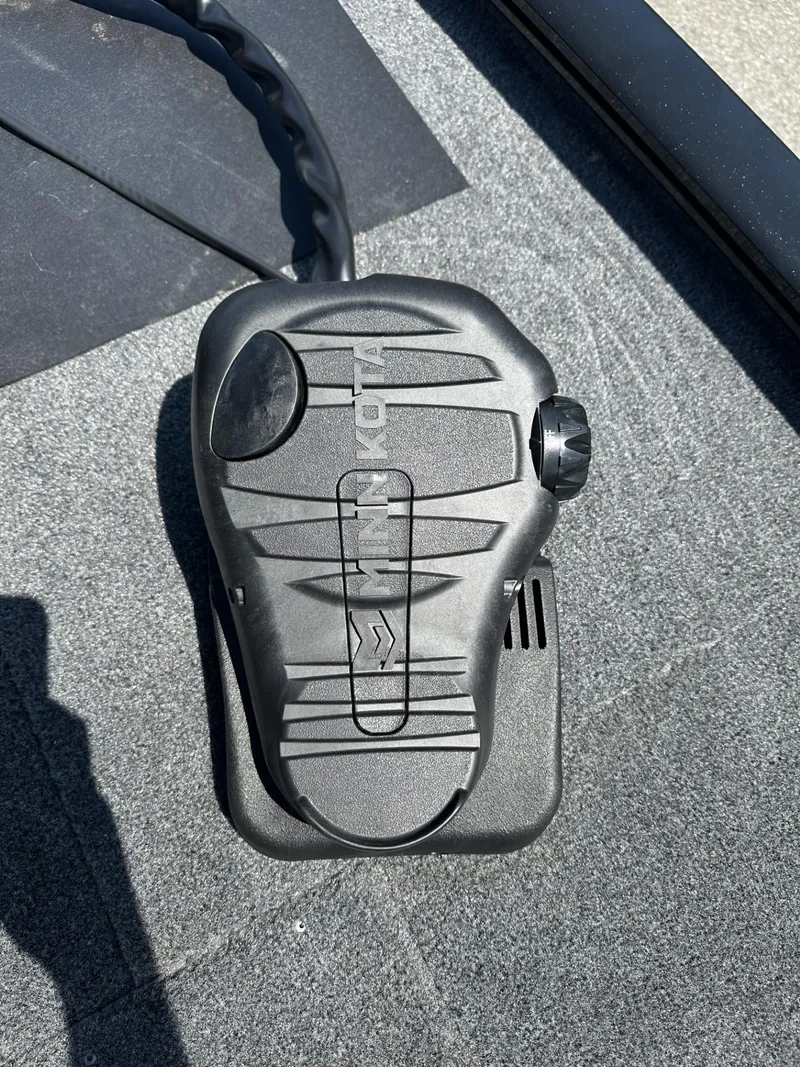 Slide: The Image of Foot pedal control on 2023 Tracker Pro 170 boat. - 20