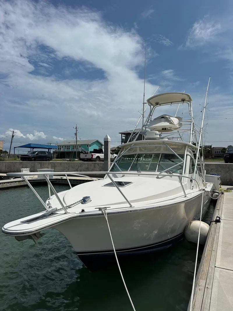 Slide: The Image of 2006 Albemarle 320 Express Fisherman boat named "Miss Emily" in Port Aransas, Texas waters. - 2