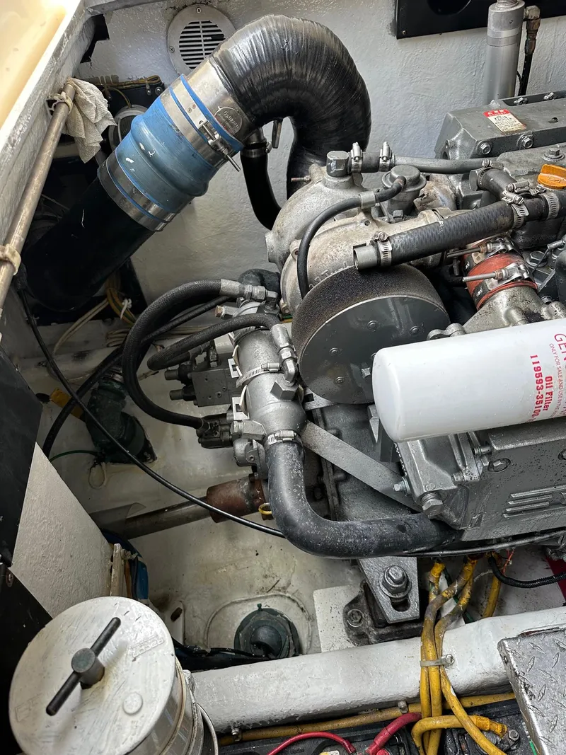 Slide: The Image of Engine compartment of a 2006 Albemarle 320 Express Fisherman boat. - 20