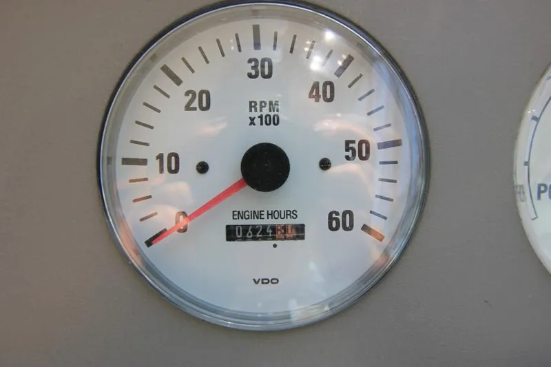 Slide: The Image of Tachometer of 2001 Formula 41 PC boat showing 524.5 engine hours. - 15