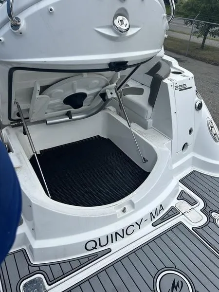 Slide: The Image of 2019 Monterey 295SY boat with open storage compartment, Quincy, MA. - 10