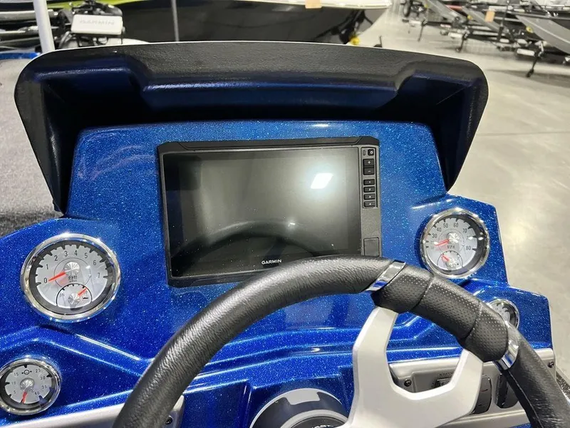 Slide: The Image of Dashboard of 2025 Nitro Z19 Pro boat with Garmin display and gauges. - 24