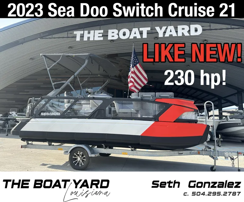 Slide: The Image of 2023 Sea-Doo Switch Cruise 21' - 230HP for sale at The Boat Yard Louisiana. - 1