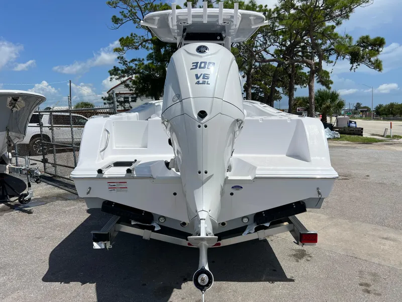 Slide: The Image of 2024 Sportsman Open 232 Center Console boat with Yamaha 300 V6 engine. - 3