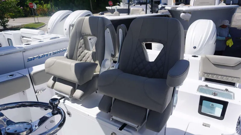 Slide: The Image of 2025 Sportsman 261 Heritage boat seats with modern design and comfort features. - 11