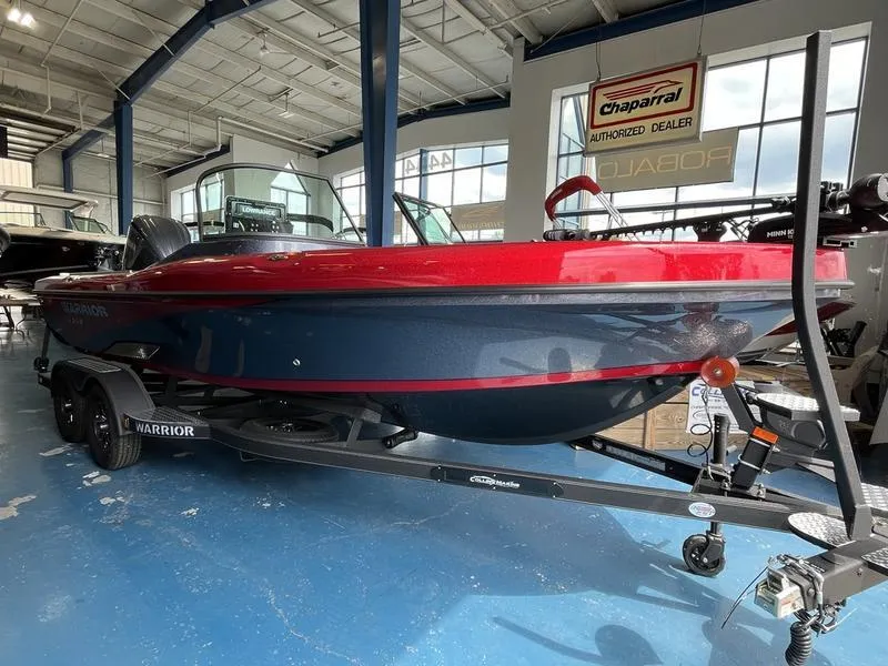 The Image of 2024 Warrior V208 boat on display in showroom. - 1