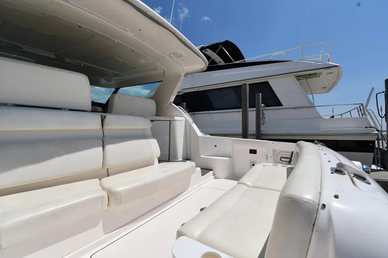 Slide: The Image of 2007 Tiara Yachts 4700 Sovran, spacious seating area on deck. - 21