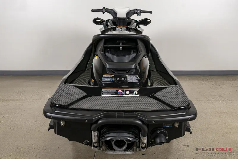 Slide: The Image of 2020 Kawasaki STX 160X jet ski rear view in showroom. - 8