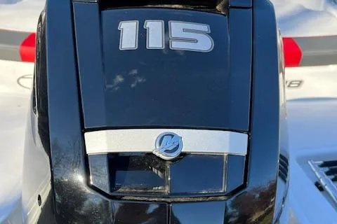 Slide: The Image of 2024 Tahoe T18 boat with 115 horsepower Mercury outboard motor. - 9
