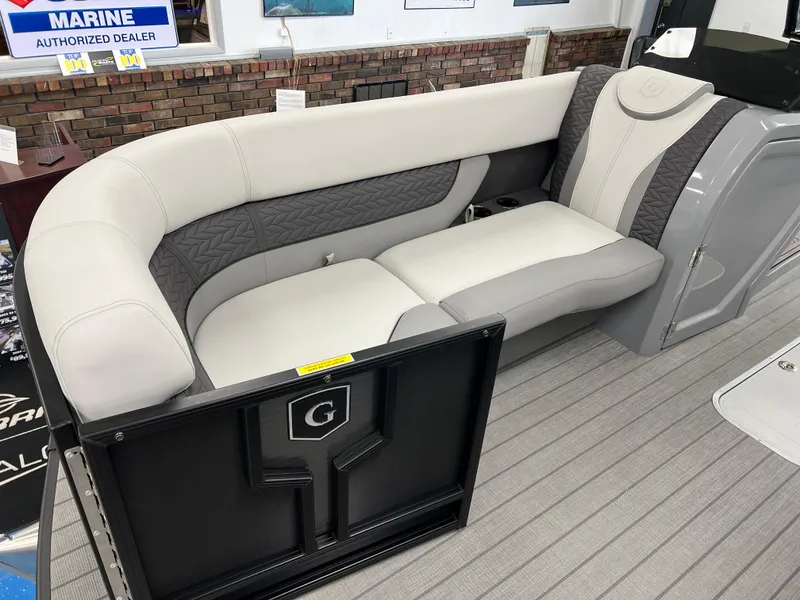 Slide: The Image of 2025 Godfrey Monaco 235 RL boat interior seating at authorized marine dealer. - 5