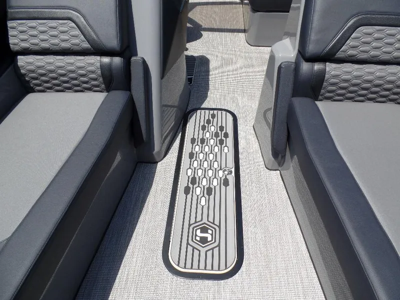 Slide: The Image of 2025 Harris Crowne 250 interior with modern seating and stylish flooring design. - 9