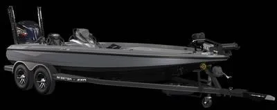 Slide: The Image of 2025 Skeeter ZXR21 fishing boat on a trailer, side view. - 31