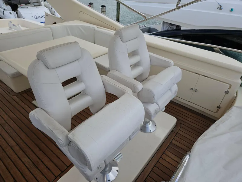 Slide: The Image of Luxury seating on 1998 Astondoa 72 GLX yacht with extended platform. - 10