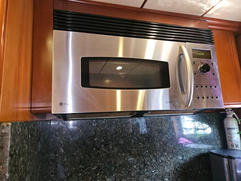 Slide: The Image of Stainless steel microwave in Astondoa 72 GLX yacht kitchen, 1998 model. - 40