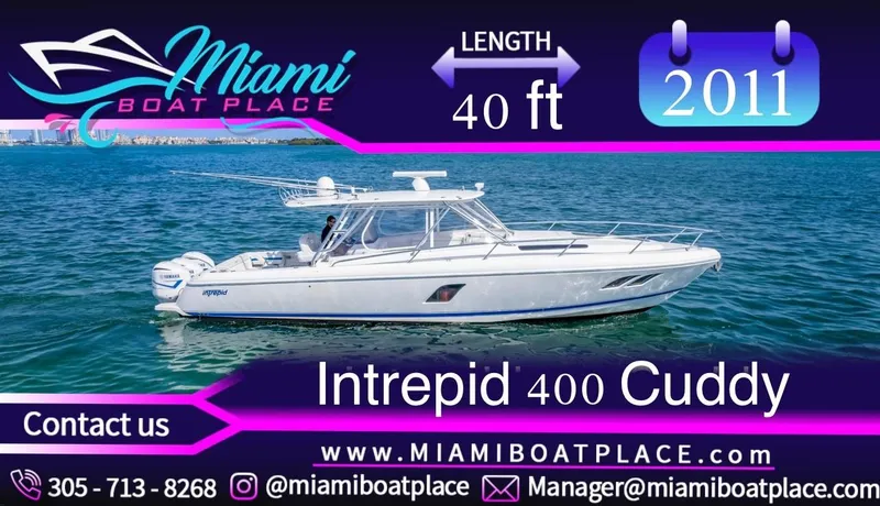 Slide: The Image of 2011 Intrepid 400 Cuddy boat for sale at Miami Boat Place, 40 ft length. - 43