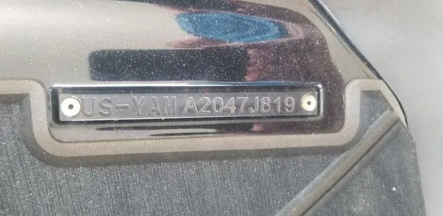 Slide: The Image of 2019 Yamaha WaveRunner GP1800R hull identification number (HIN) plate. - 7
