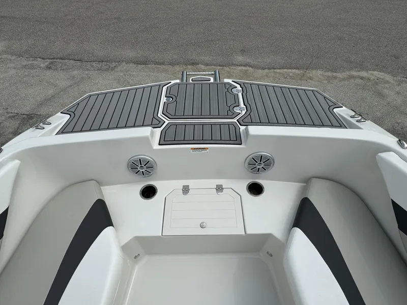 Slide: The Image of 2023 Starcraft SVX 171 OB boat interior with sleek seating and modern design. - 4