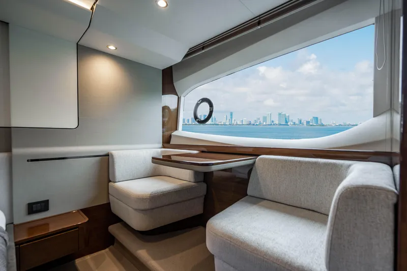 Slide: The Image of Luxurious interior of 2018 Princess F62 yacht with ocean view. - 26