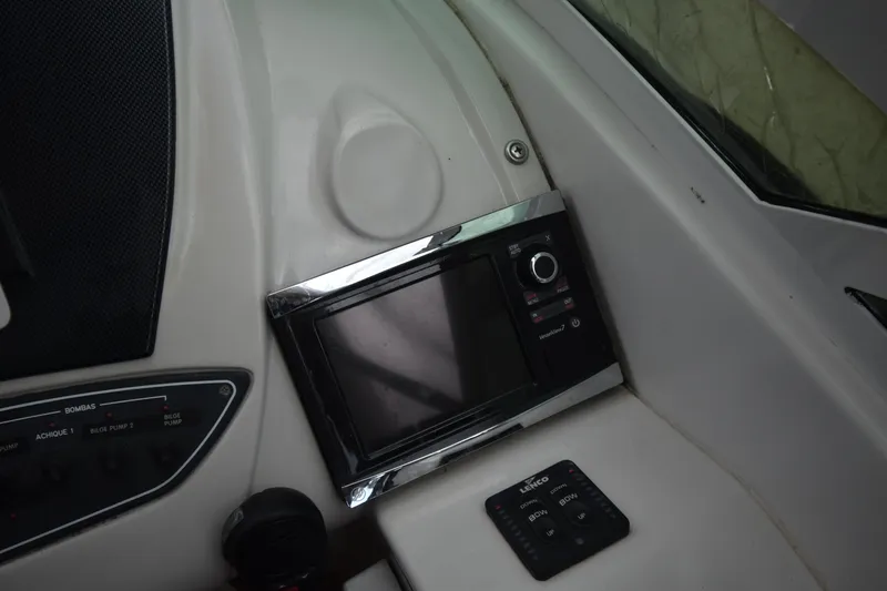 Slide: The Image of Control panel of 2018 Pronautica 34 boat with navigation system. - 12