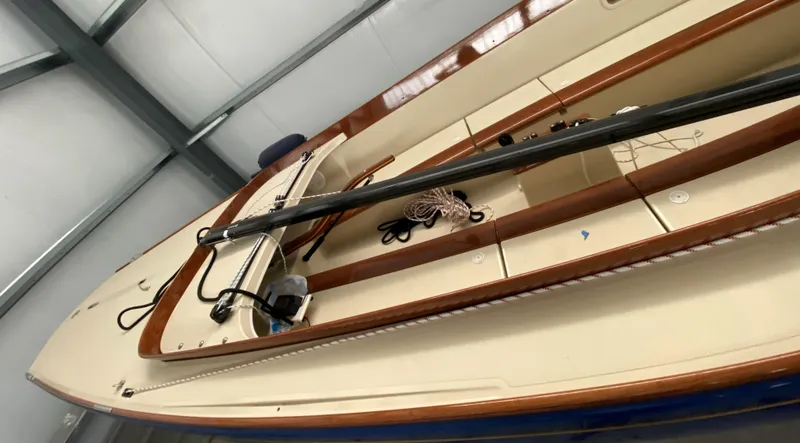 Slide: The Image of 2023 C.W. Hood 32 Daysailer in storage, showcasing sleek design and craftsmanship. - 4