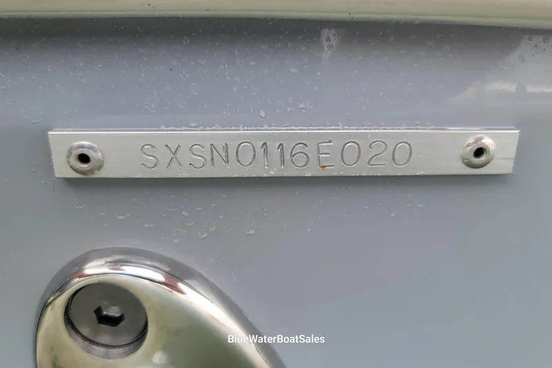 Slide: The Image of 2020 Sea Hunt Gamefish 27 Forward Seating boat identification plate. - 28