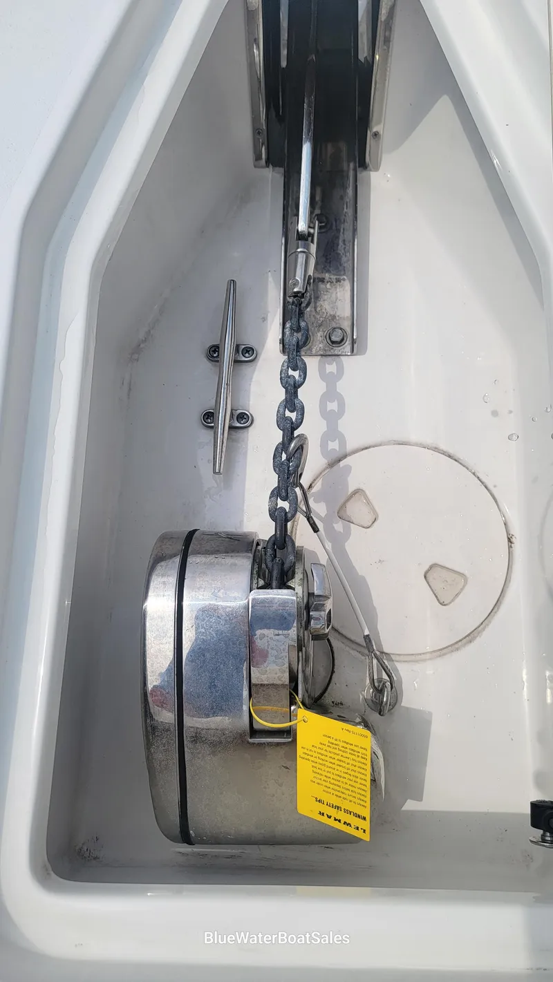 Slide: The Image of Anchor compartment of 2020 Sea Hunt Gamefish 27 Forward Seating boat. - 6