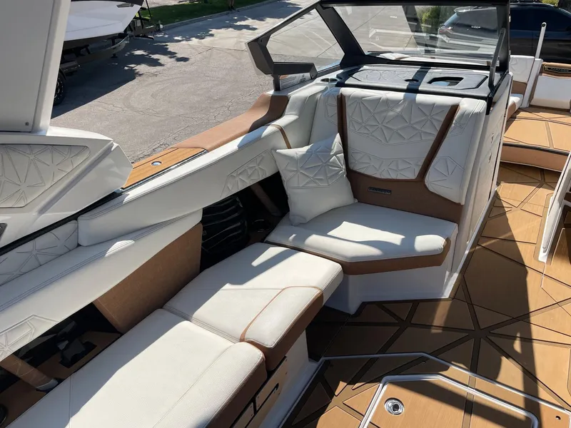 Slide: The Image of Luxurious interior of 2024 Nautique Super Air Nautique G25 Paragon boat. - 8