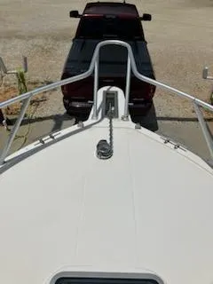Slide: The Image of 2000 Albemarle 280 Express Fisherman boat on trailer, viewed from above. - 44