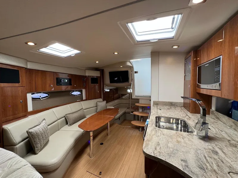 Slide: The Image of Luxurious interior of a 2018 Formula 34 PC yacht with modern amenities. - 15