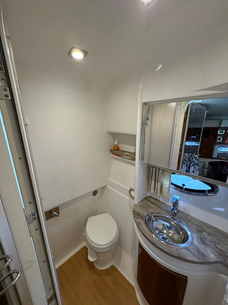Slide: The Image of 2018 Formula 34 PC yacht bathroom with modern fixtures and elegant design. - 33