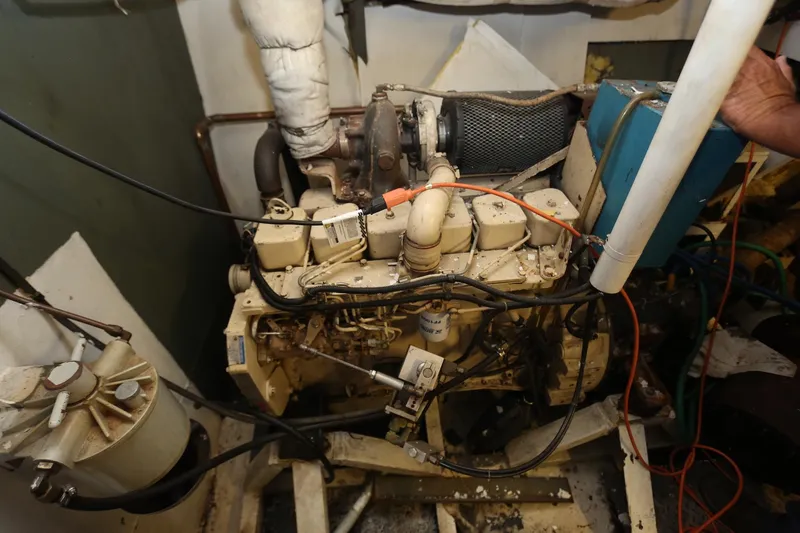 Slide: The Image of Engine room of 1988 Winston Knauss 64 Dinner or Party Boat. - 7