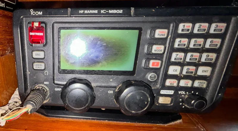 Slide: The Image of Icom HF Marine IC-M802 radio on 1987 Island Packet 38 sailboat. - 25