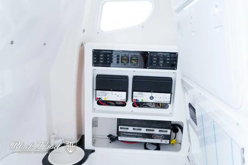 Slide: The Image of Electrical panel inside 2025 Sea Fox 288 Commander Center Console boat. - 15