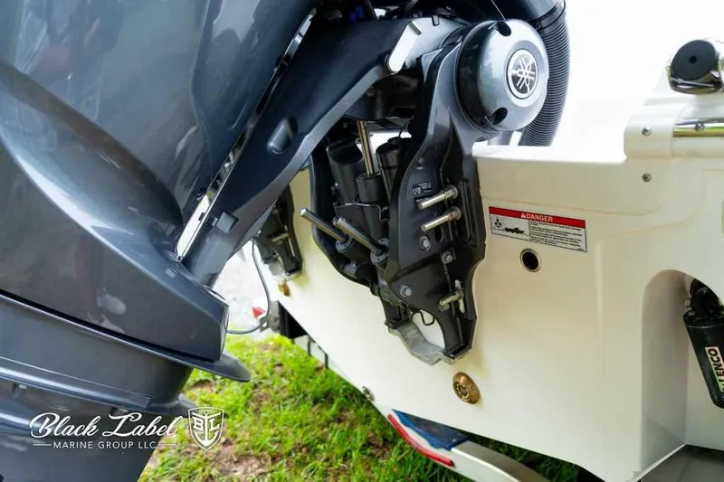 Slide: The Image of Close-up of 2025 Sea Fox 288 Commander Center Console boat engine detail. - 6