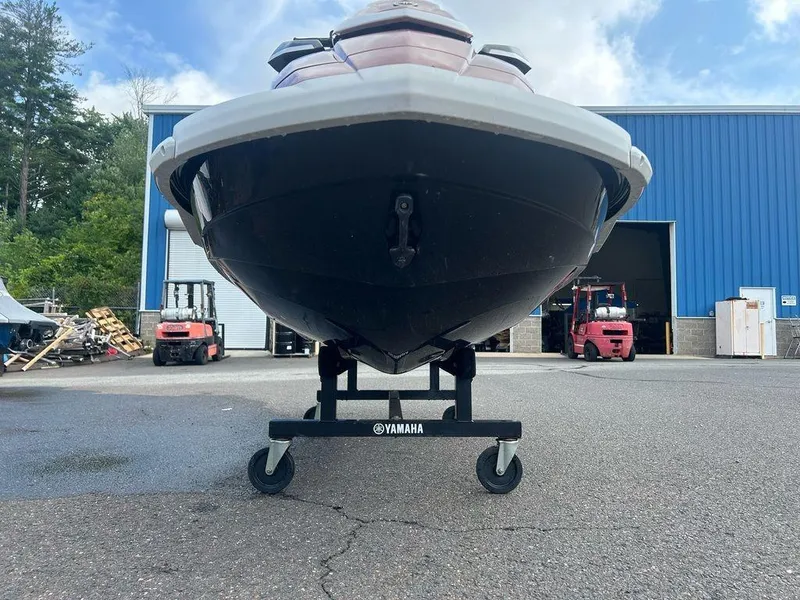 Slide: The Image of 2019 Yamaha WaveRunner FX SVHO on a stand, front view, outdoors. - 3