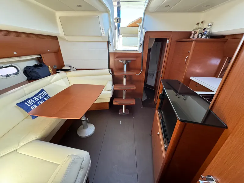 Slide: The Image of Luxurious interior of 2012 Prestige 440 S yacht with elegant wood finishes. - 37